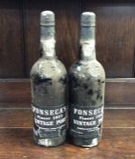 Two x 750 ml bottles of Fonseca's Vintage Finest 1