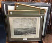 A quantity of framed and glazed prints and waterco