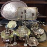 A quantity of plated ware etc.