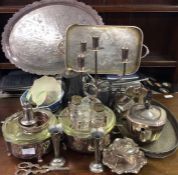 A quantity of plated ware etc.