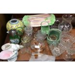 A quantity of glass and decorative chinaware.