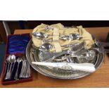 A quantity of kings pattern cutlery, teaspoons etc