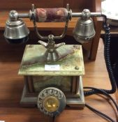 An old onyx telephone.