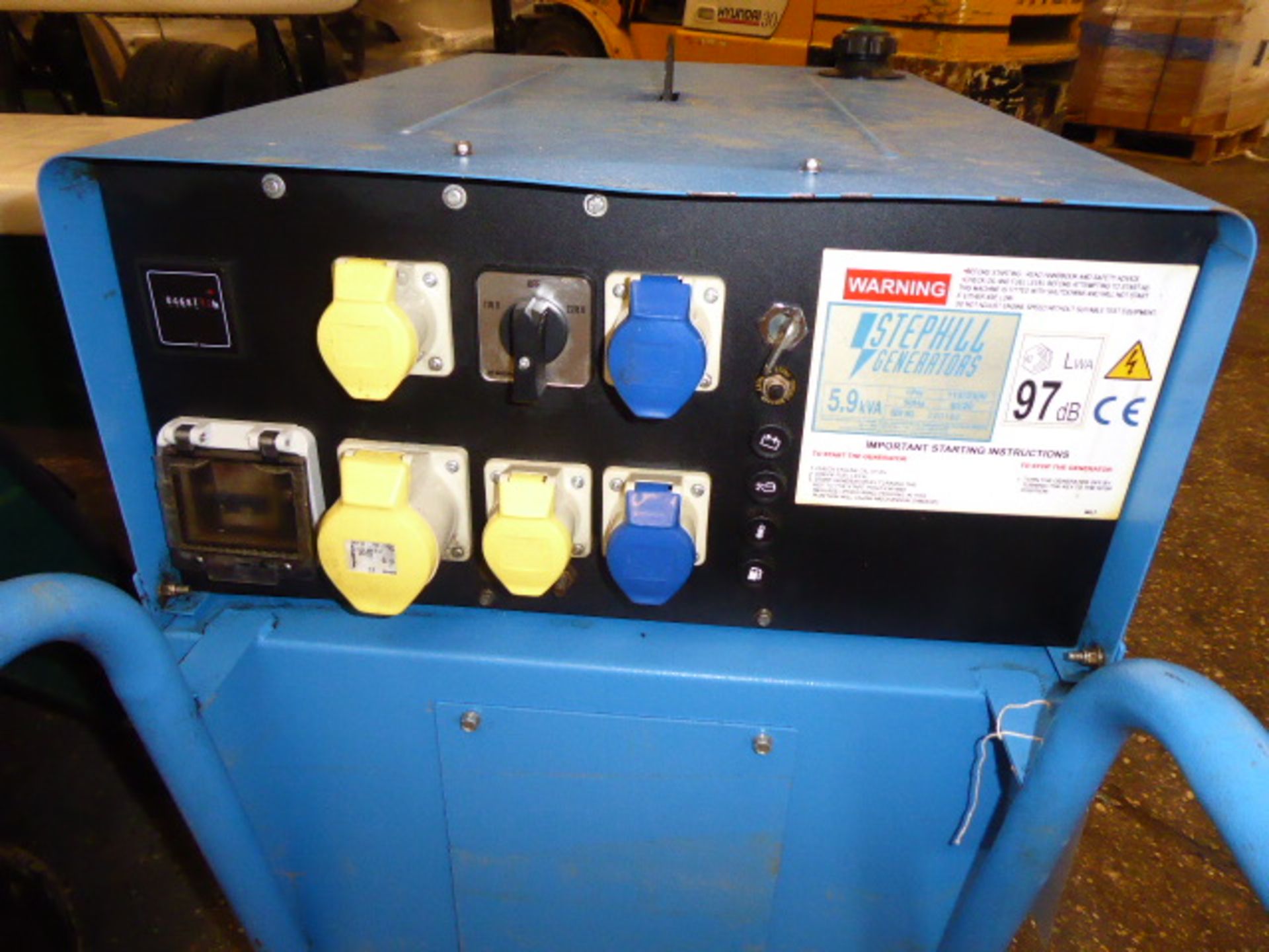 Stephill Generators SE6000D 6kva diesel generator with key, showing 4681 hours - Image 2 of 2