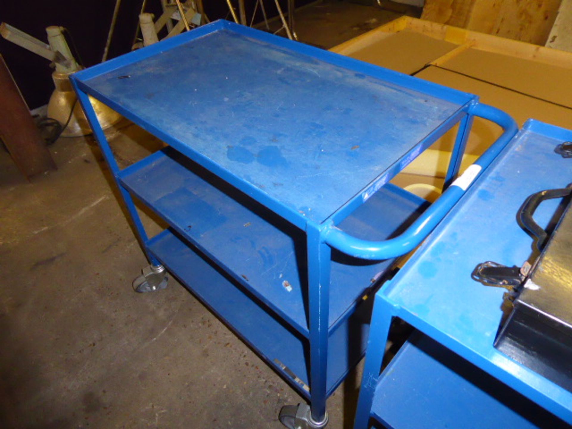 Metal 3 tier trolley on 4 castors