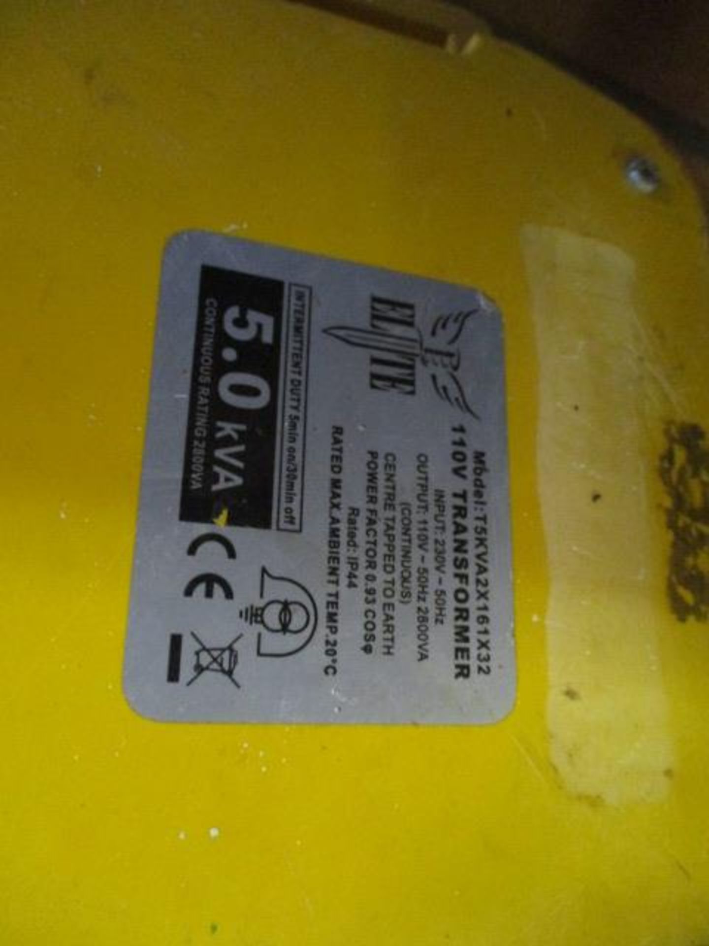 (36) 5KVA 110V transformer with 3 outputs - Image 2 of 2