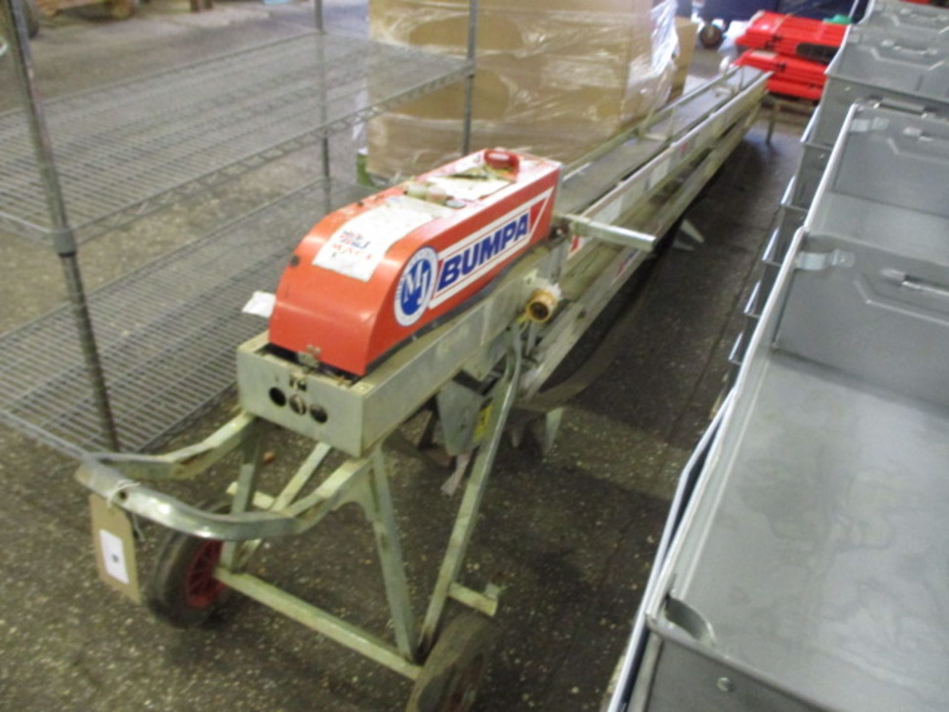 (40) Bumpa Mace Type 8, 2 section builder's conveyor belt, 110V