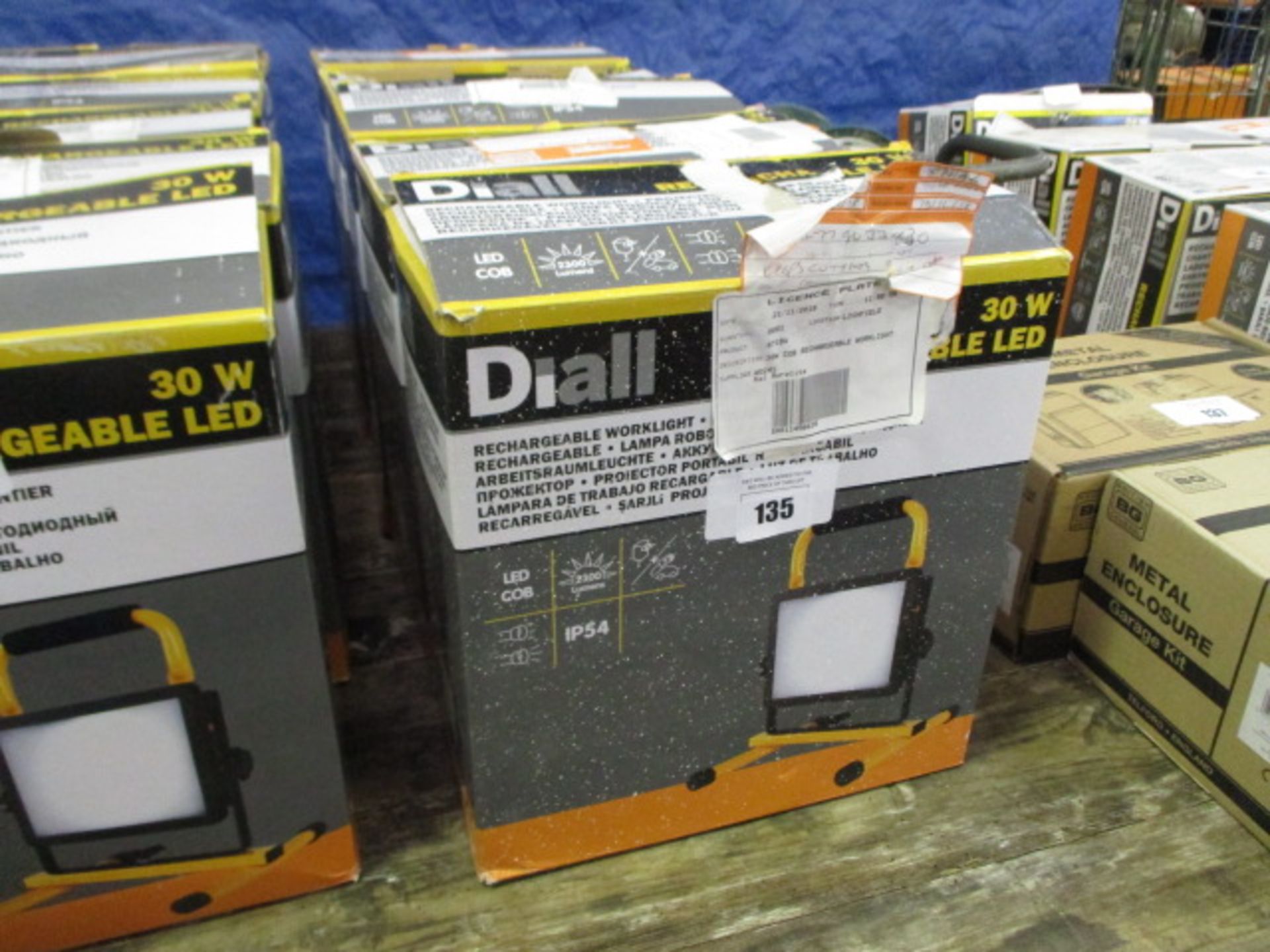 5 Diall 30W rechargeable LED site lights