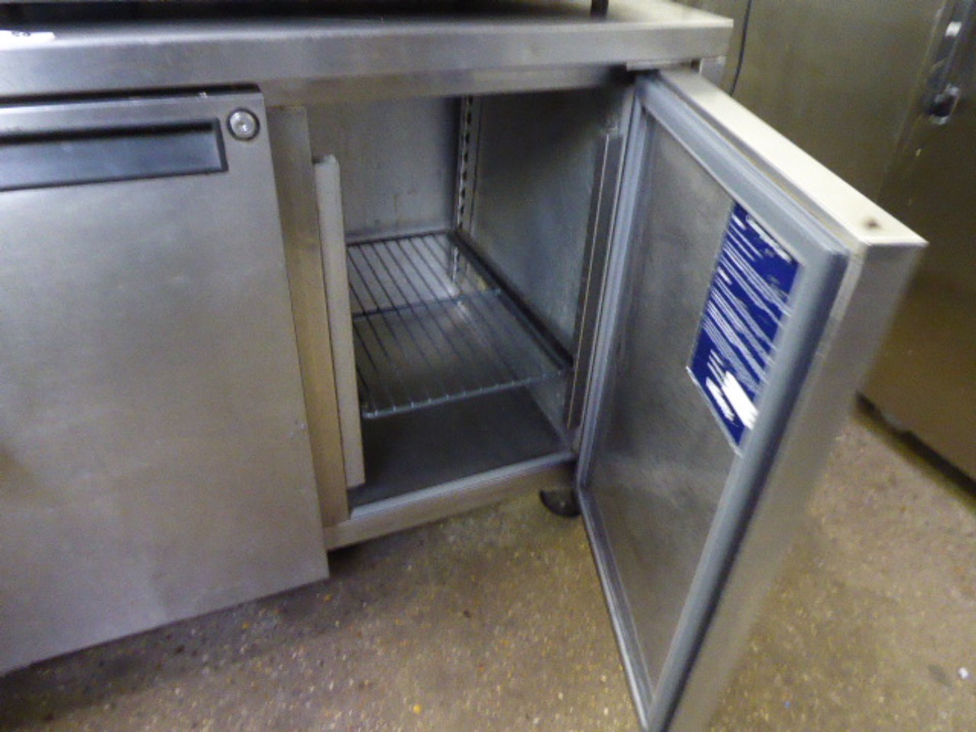 (35) 140cm Williams counter fridge with stainless steel prep top and 2 doors under - Image 2 of 2