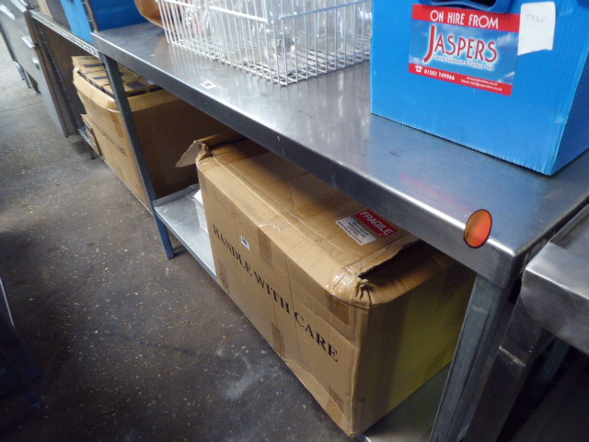140cm stainless steel preparation table with shelf under