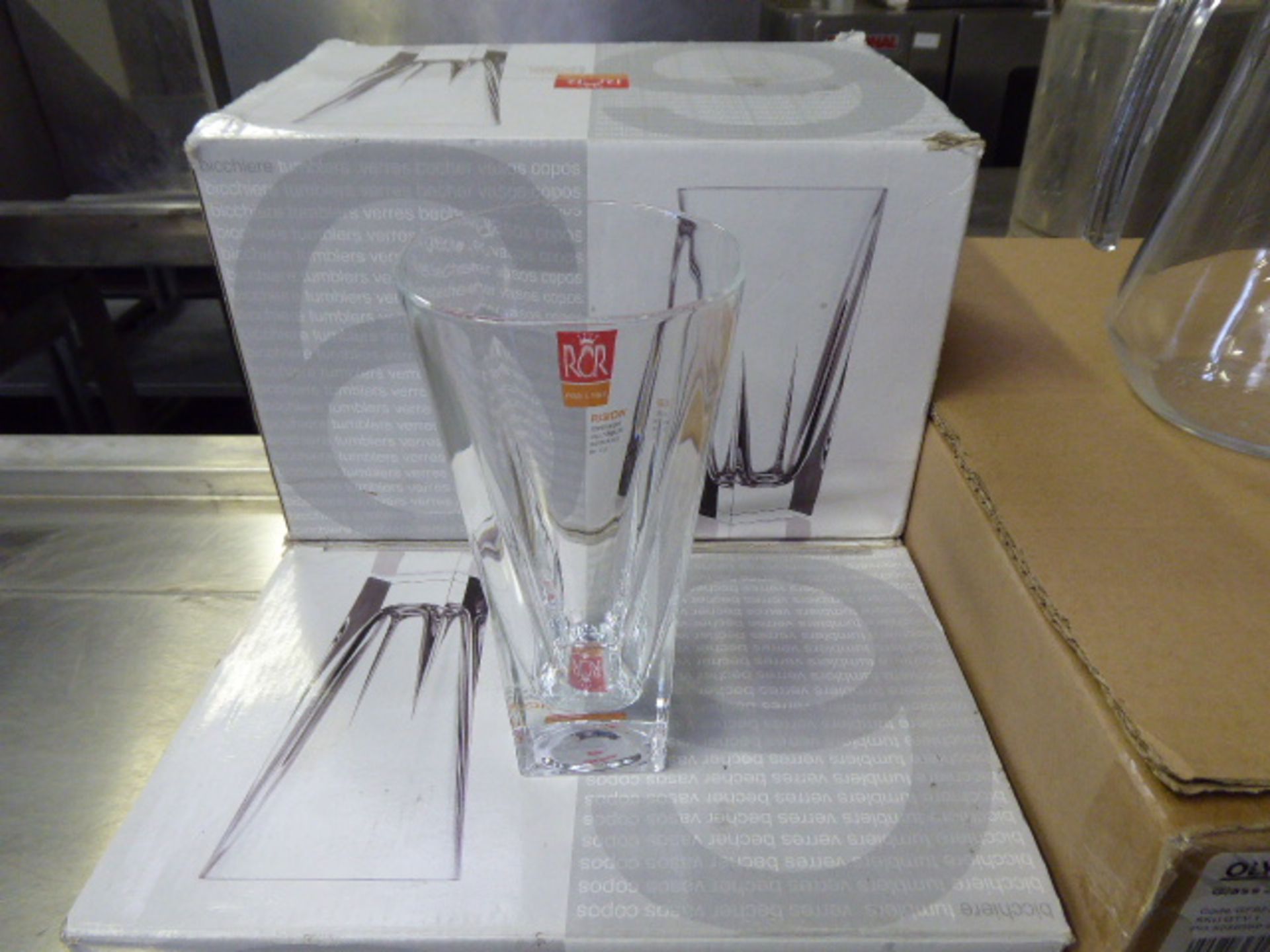 Box of Olympia 1L glass jugs and 3 boxes of Fusion tumblers - Image 3 of 4