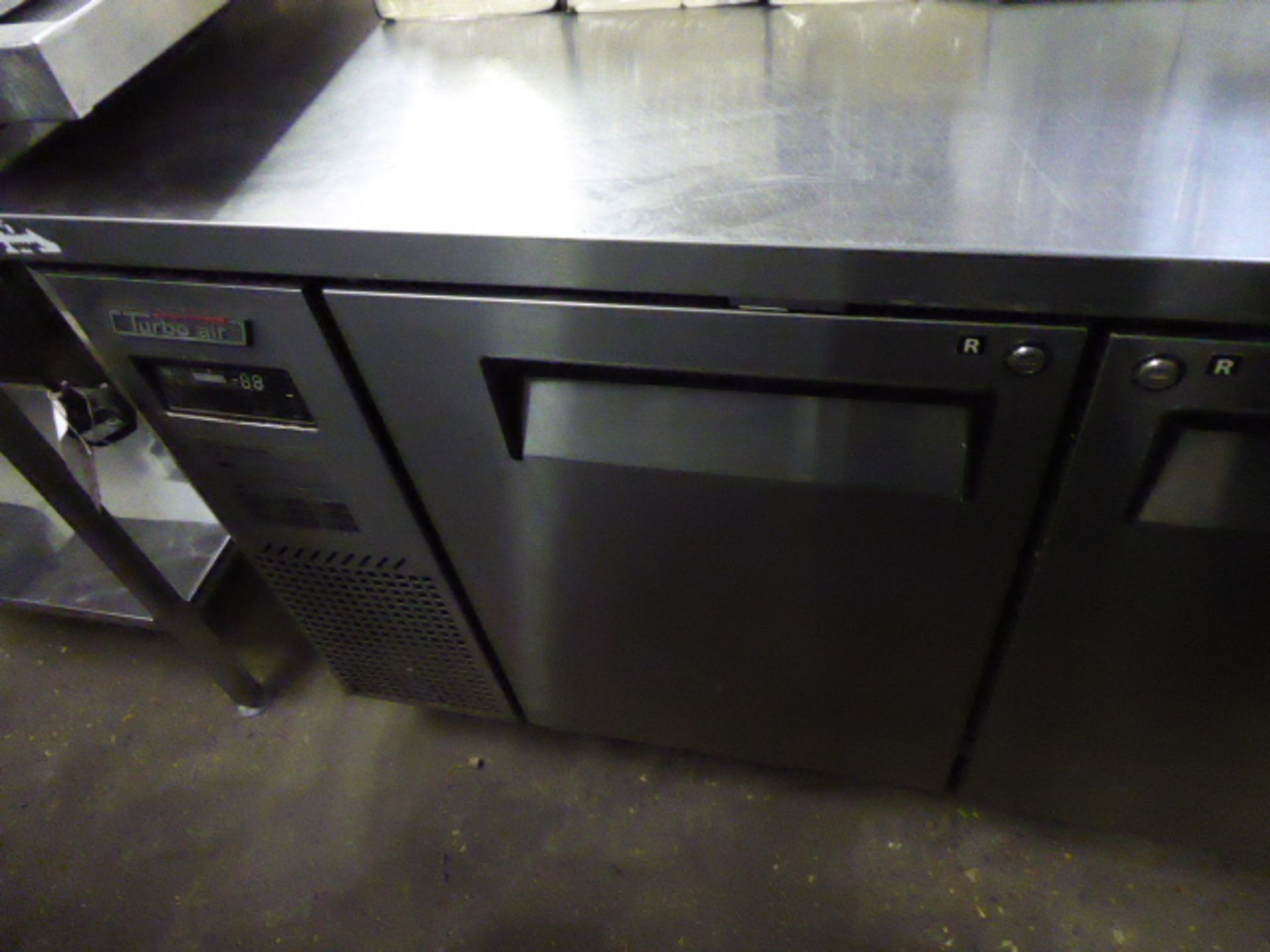 (25) 180cm Turbo Air counter fridge with stainless steel preparation top and 3 doors under - Image 2 of 2