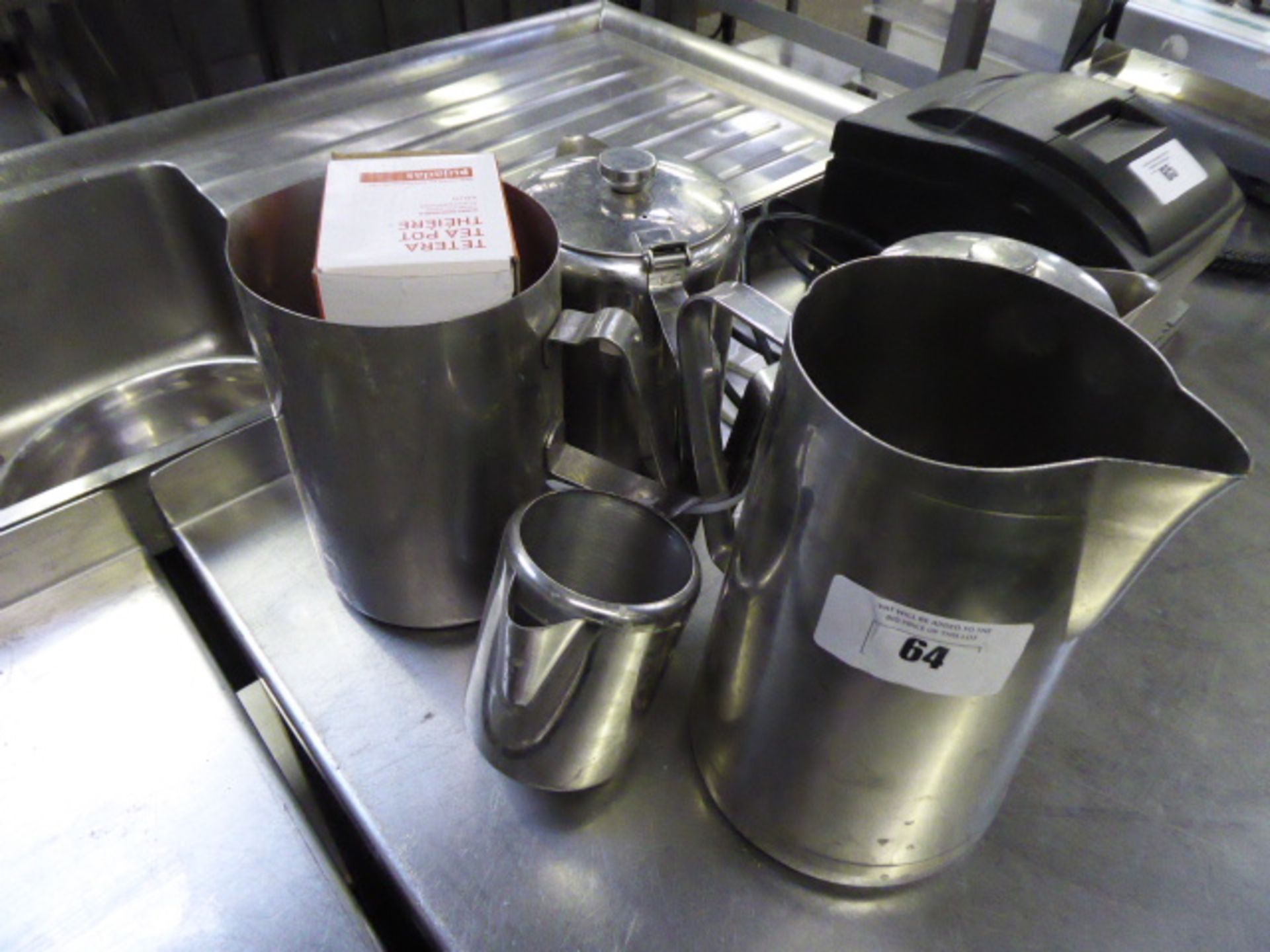 Bundle of assorted stainless steel jugs - Image 2 of 2