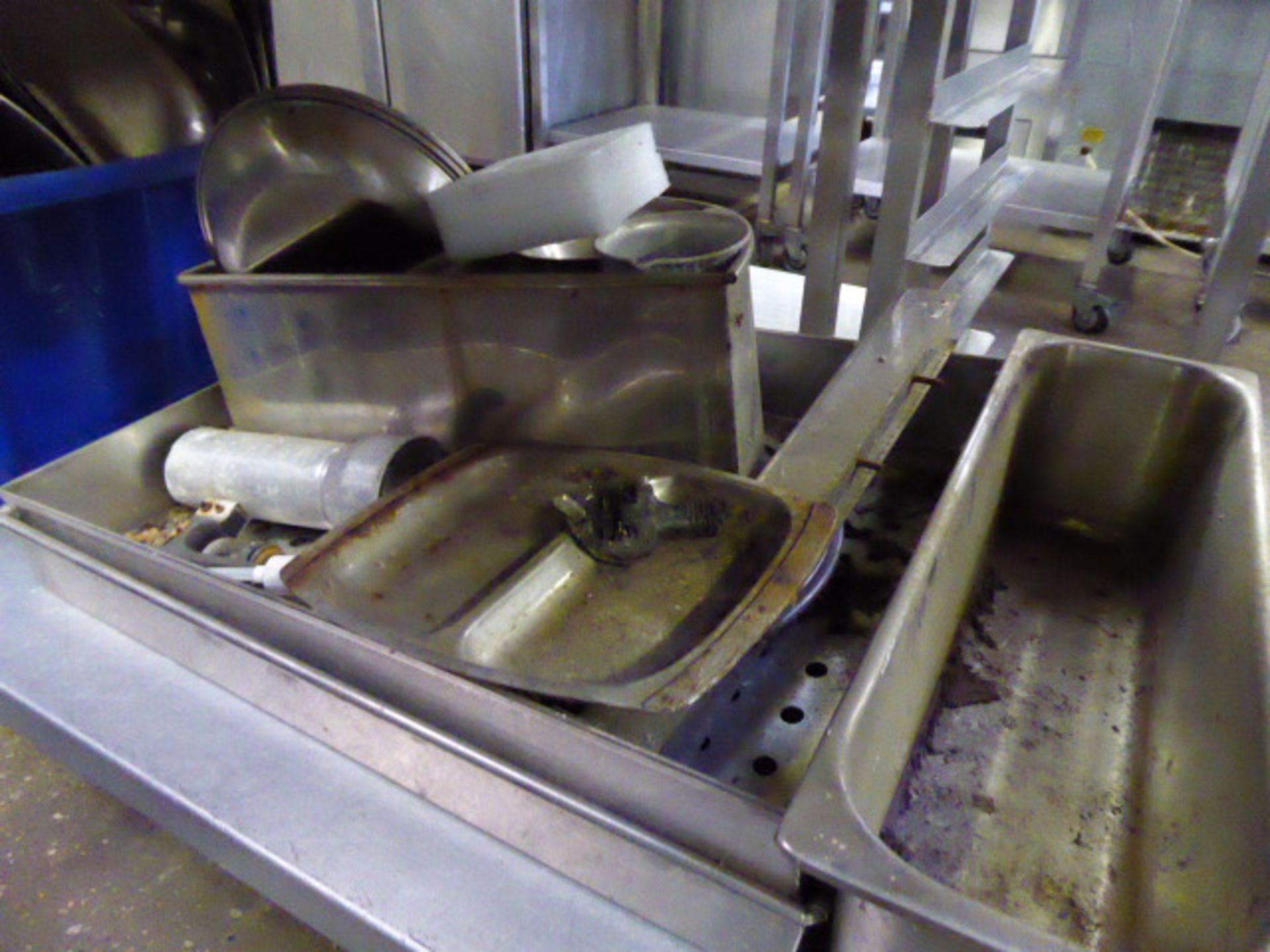 Quantity of stainless steel platters, containers, etc. - Image 2 of 2