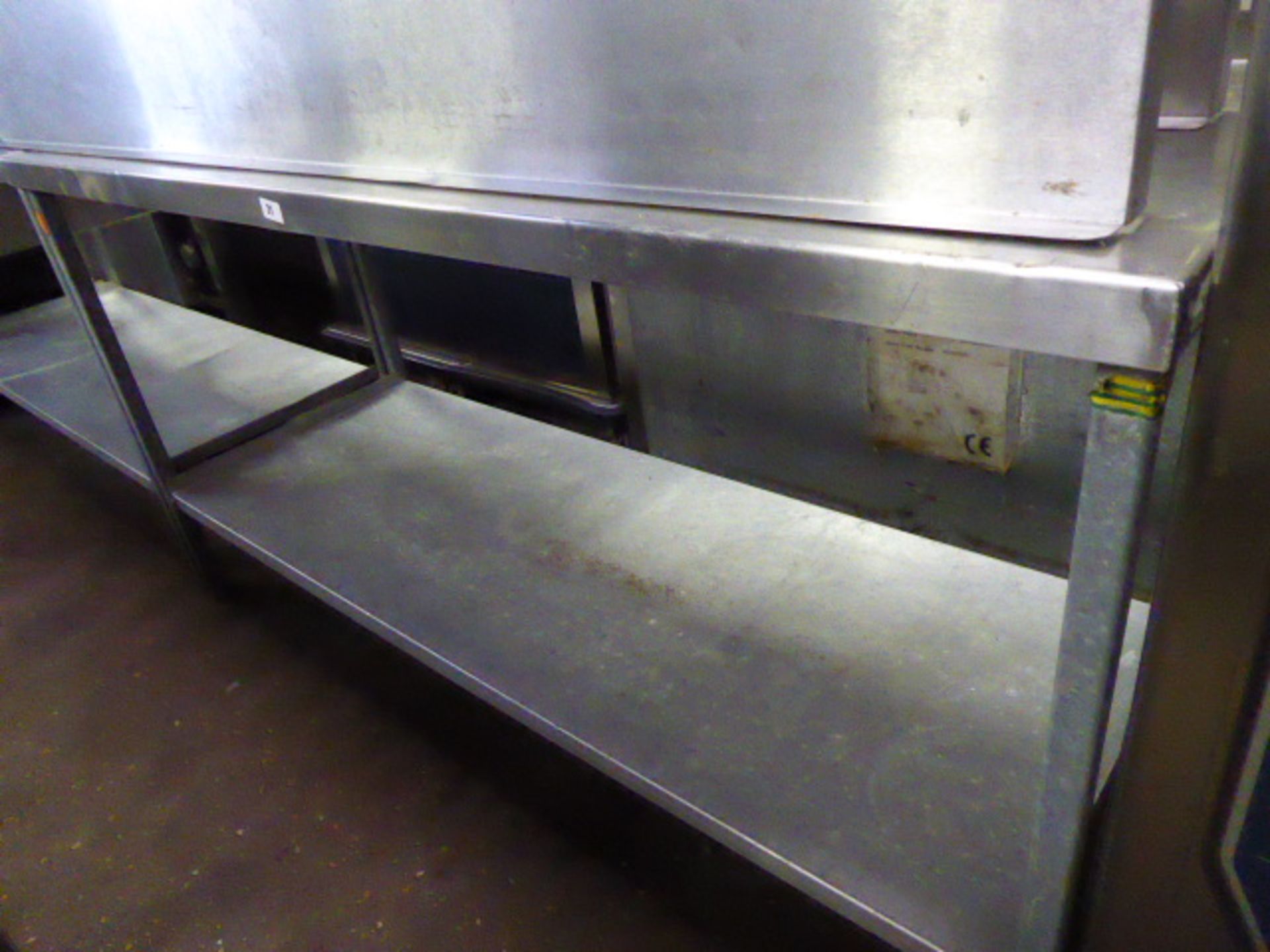 170cm stainless steel preparation table with shelf under