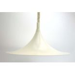 A Danish Type 4106 white enamelled pull-down ceiling light by Lyfa CONDITION REPORT: