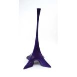 Hacene Sadoune (French, contemporary), a 2009 purple sculpture 'Tour Eiffel', signed, h.