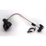 A German black and steel adjustable desk-clamp lamp by Helion Arnstadt