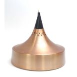 A 1970's copper coloured ceiling light CONDITION REPORT: Working order unknown,