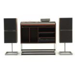 A Bang & Olufsen Beocentre 7700 casette player/turntable, with the matching control panel,