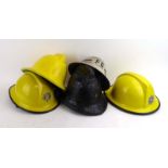 A mid-20th century fire helmet by Helmets Ltd, Wheathampstead, Hertfordshire, England,