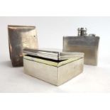 A silver and parcel gilt sandwich box of square form,