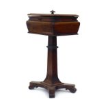 A 19th century mahogany teapoy,