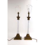 A pair of 20th century table lamp bases,