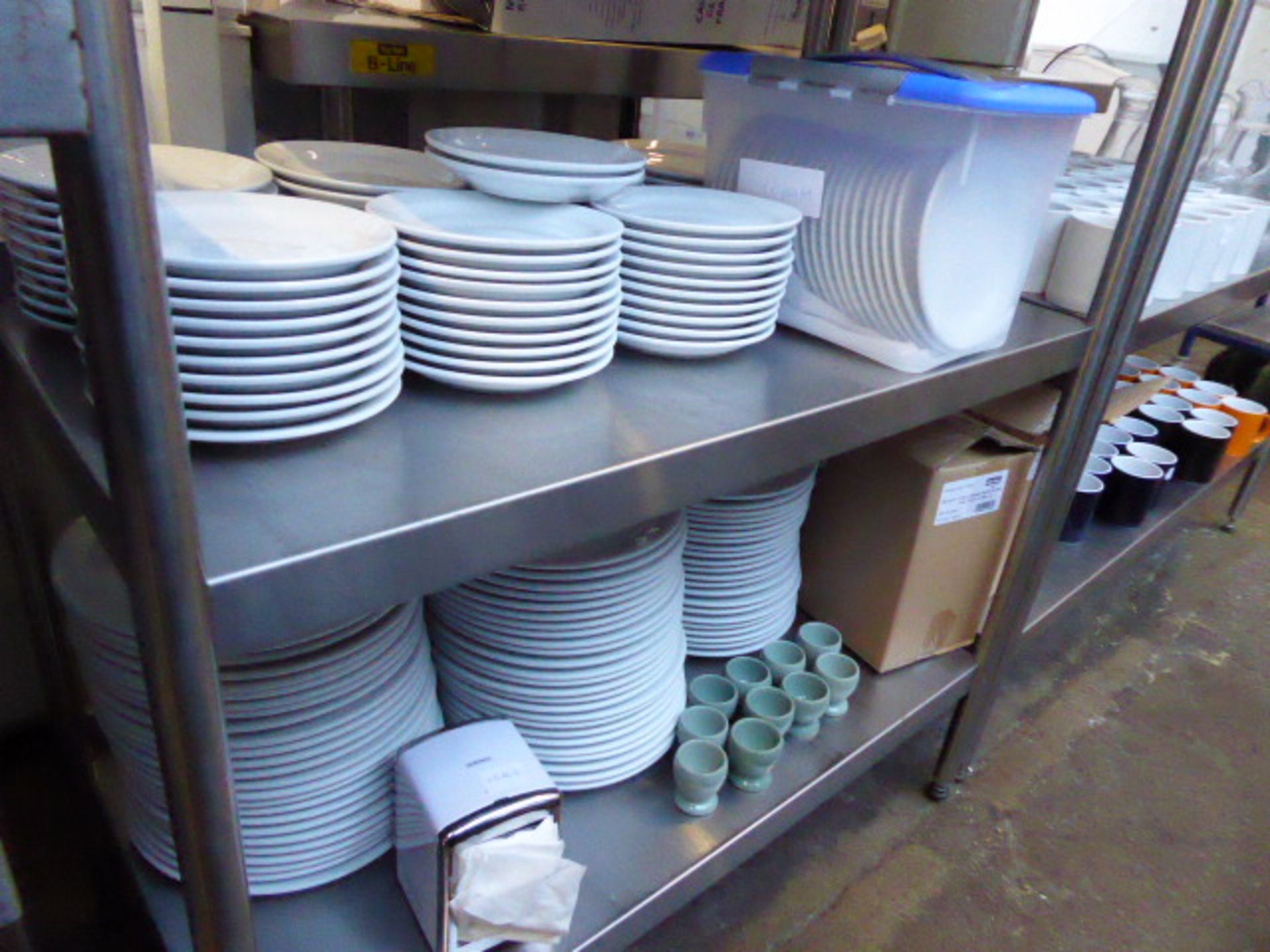 The contents of 2 pot racks to include glassware, crockery, mugs, bowls etc - Image 4 of 4