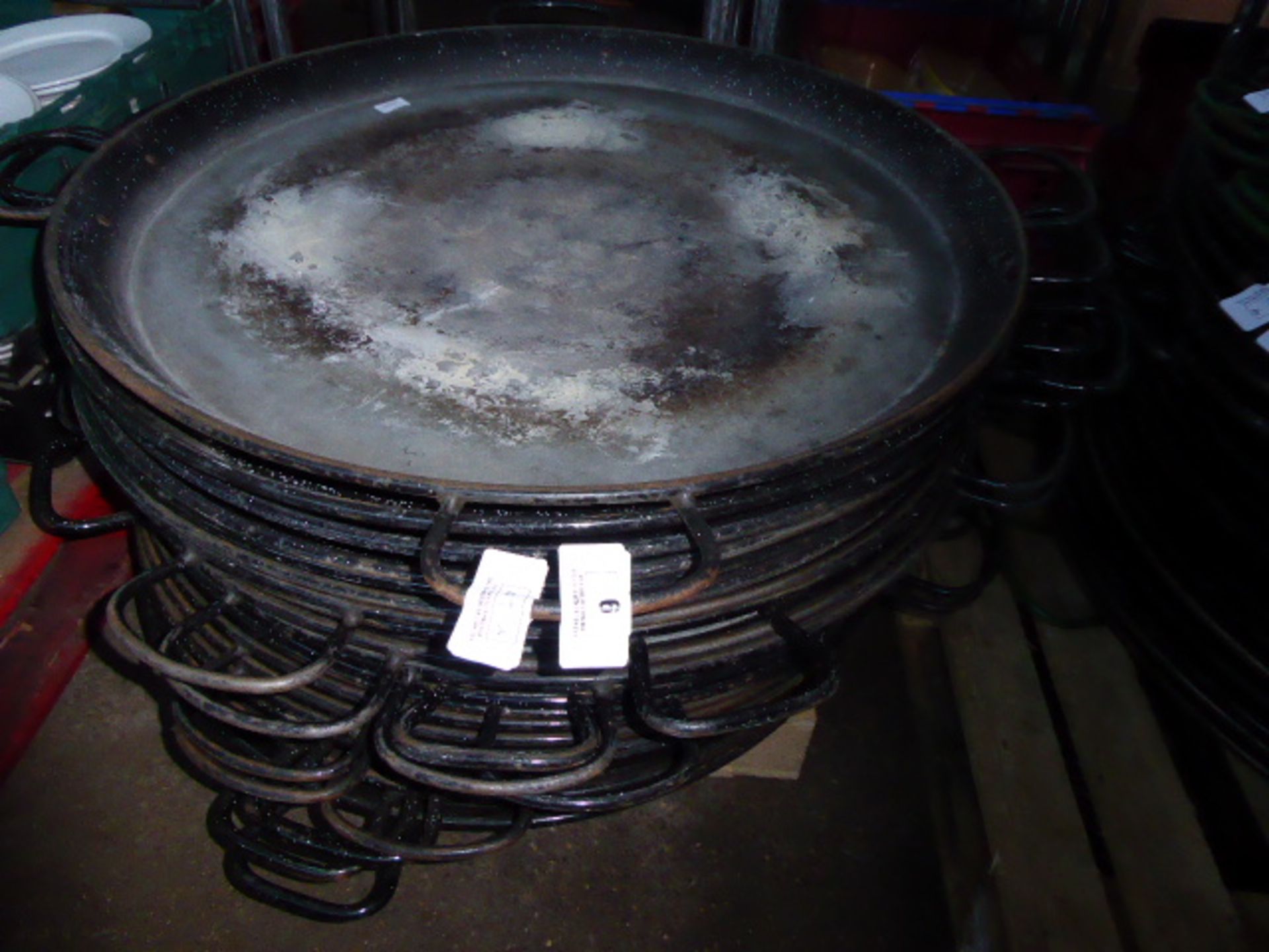 Twenty 80cm paella pans