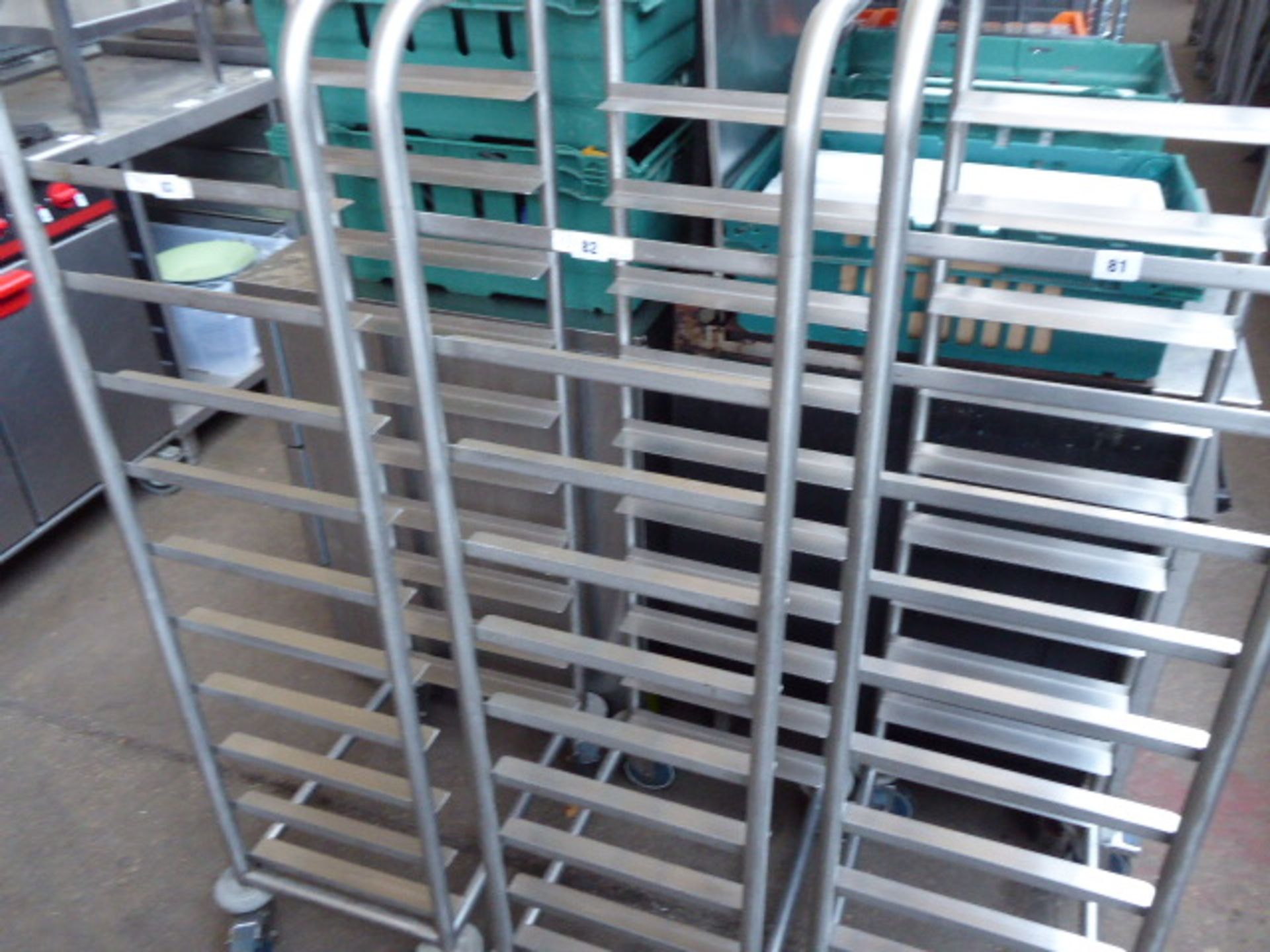 Ten tier mobile tray clearing trolley