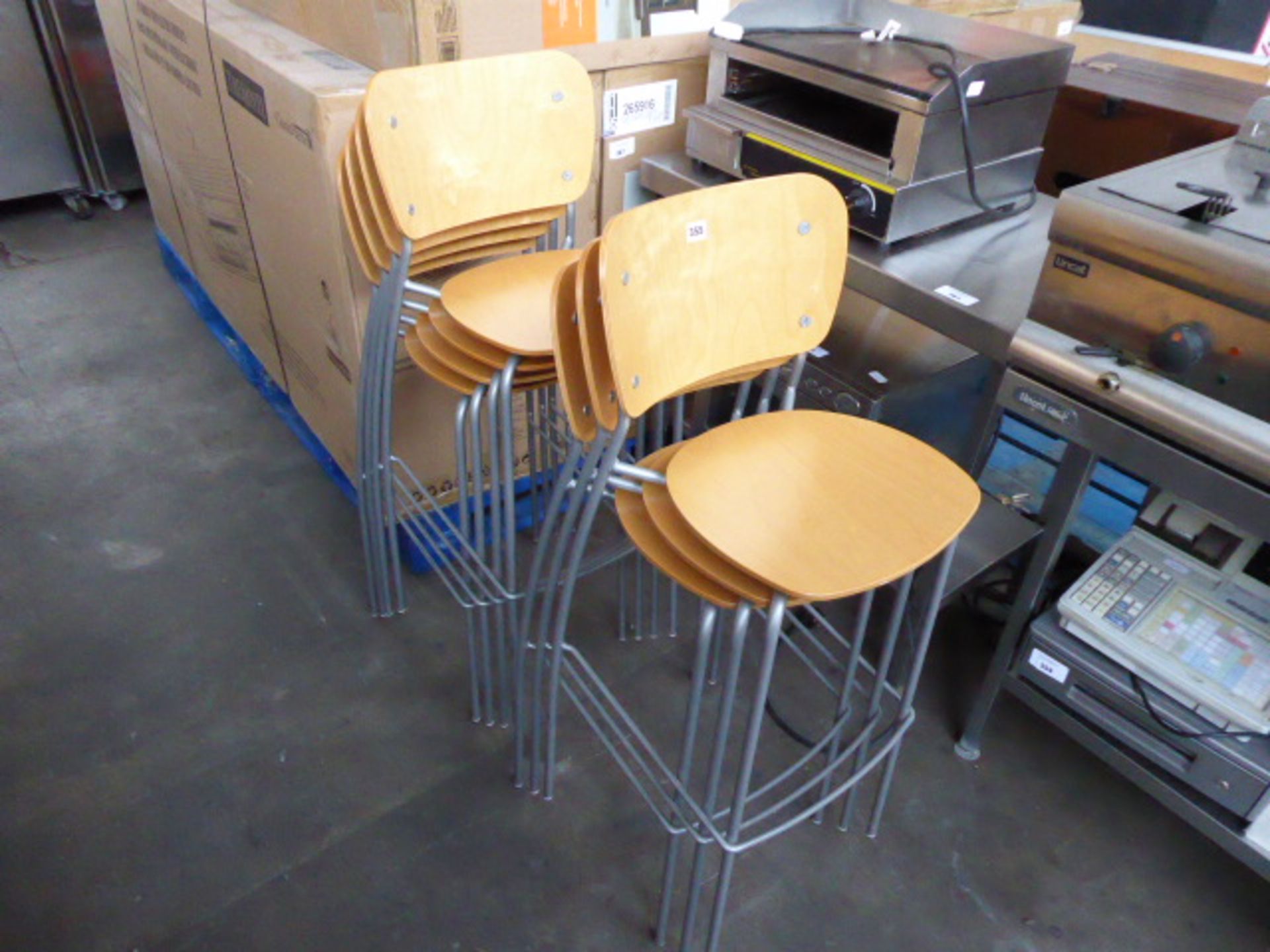 Set of 7 EFE stacking bar stools