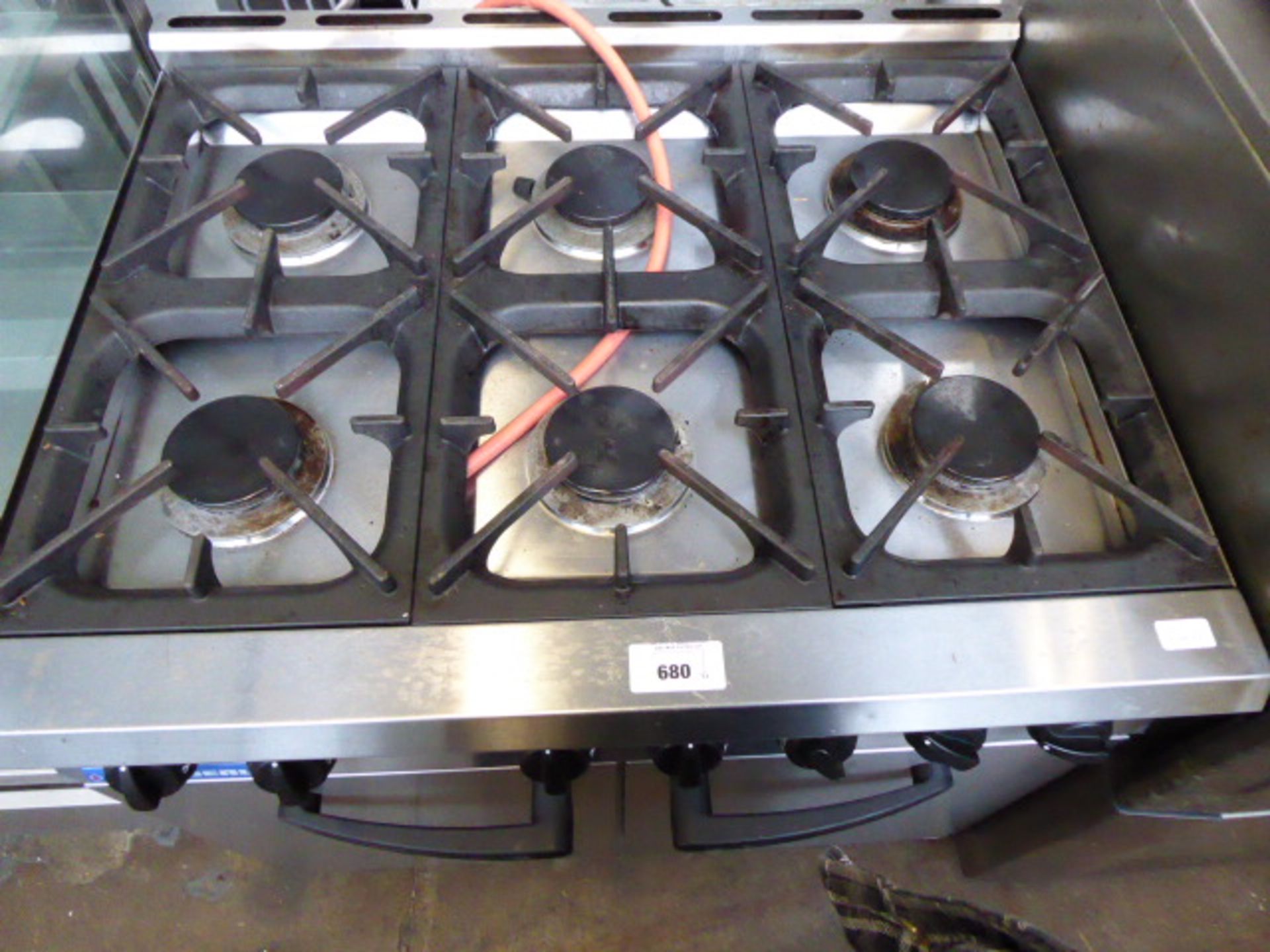 90cm LPG Blueseal 6 burner cooker with 2 door oven under