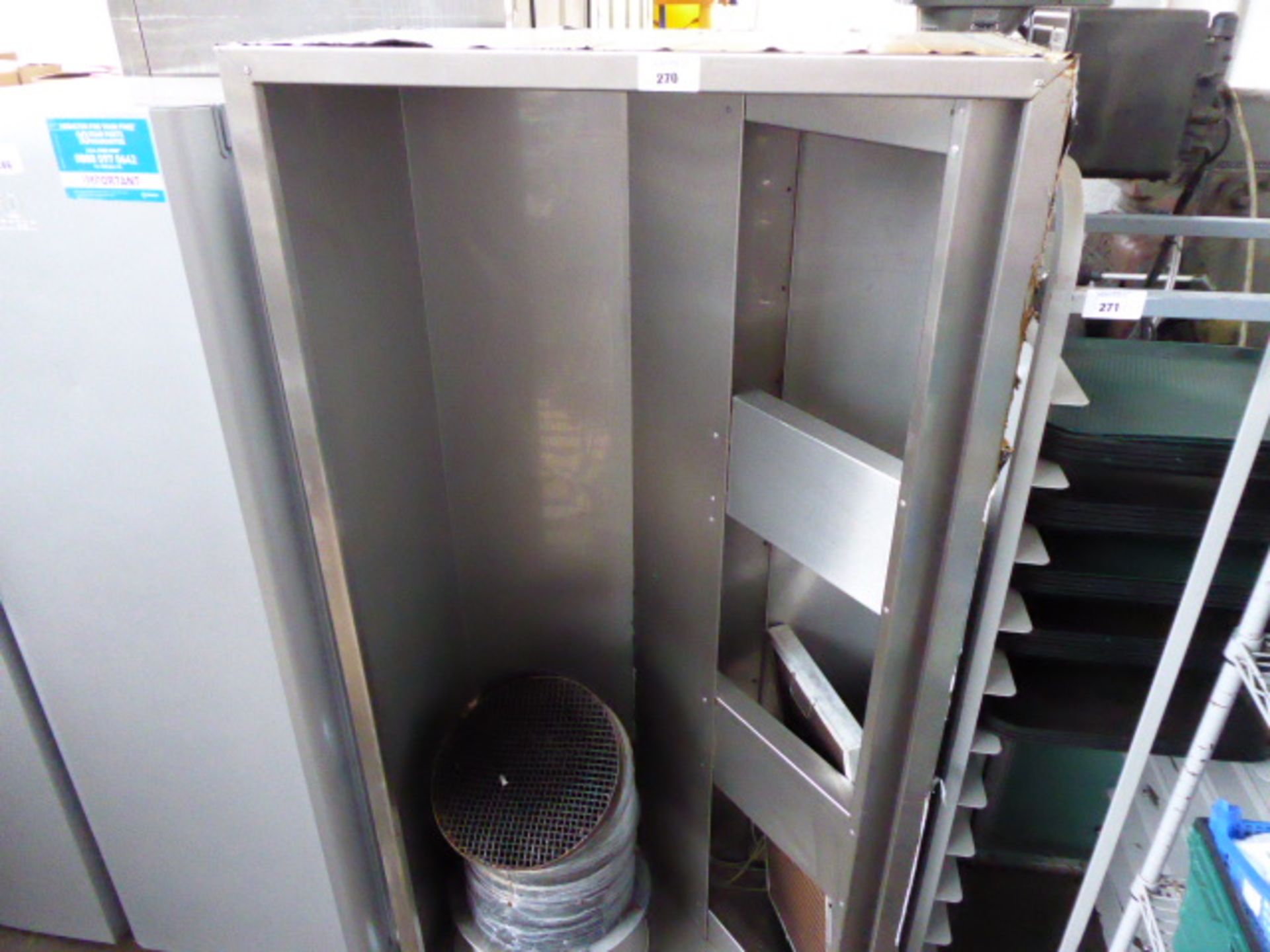 183cm stainless steel extraction hood with 3 filters and fan unit