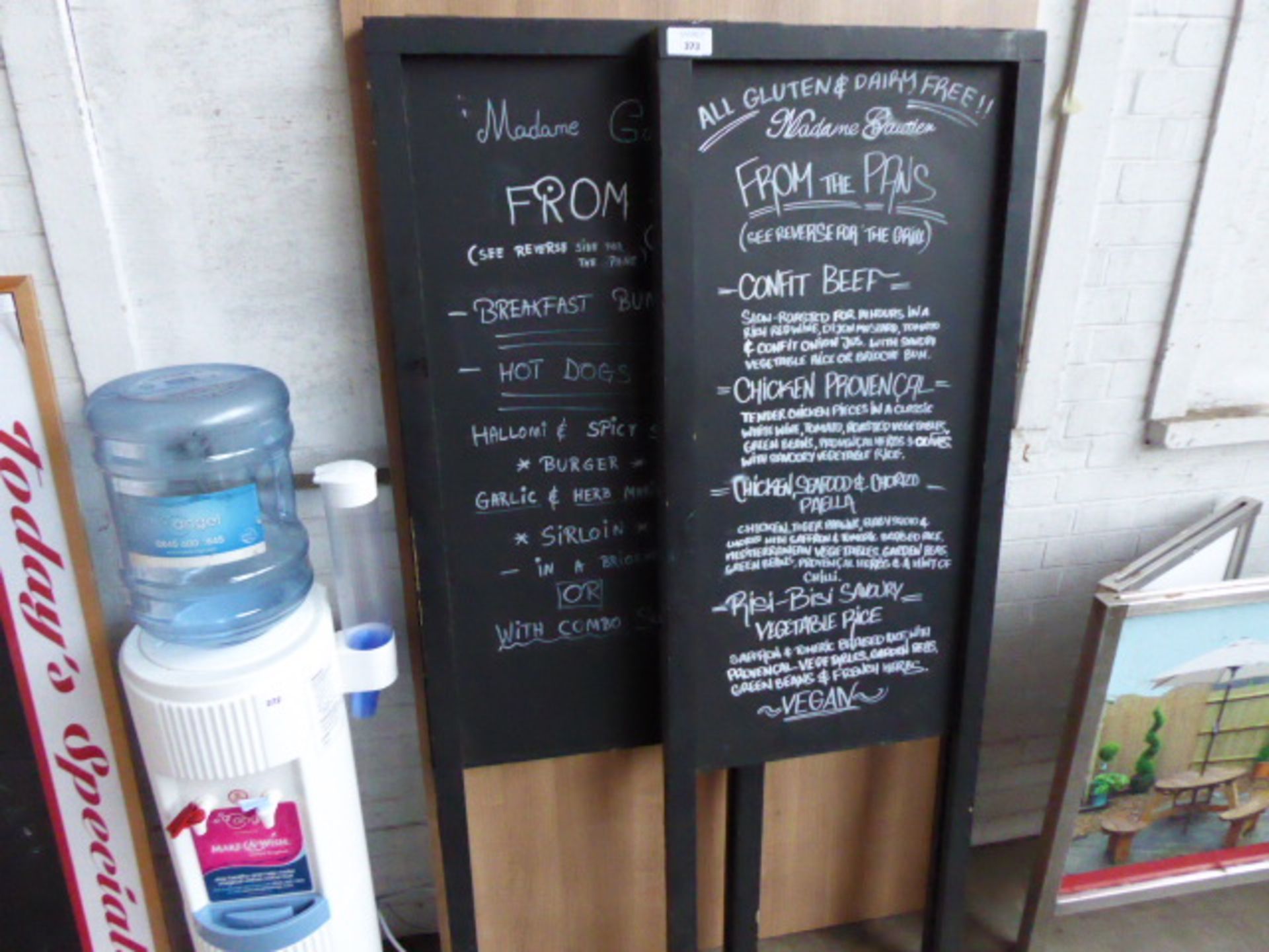 2 tall A-Frame chalk boards