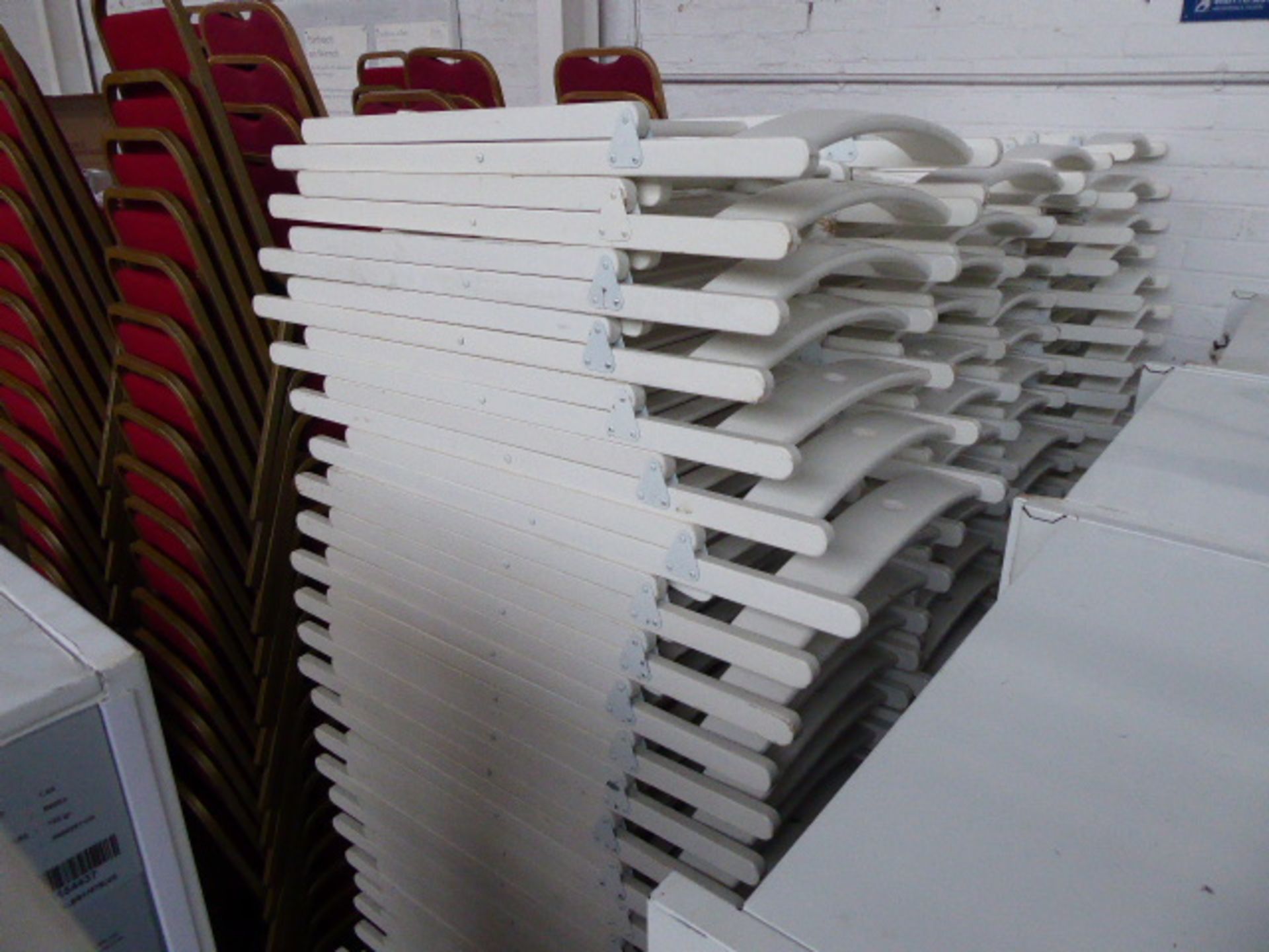 Large quantity of white painted wooden folding fucntion/wedding chairs (approx. 130) - Image 2 of 2