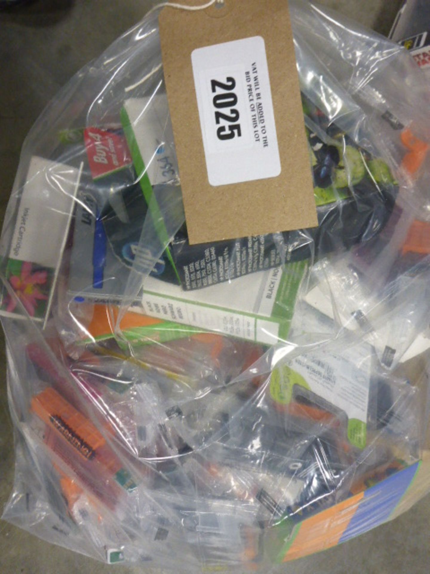 Bag containing quantity of various ink cartridges
