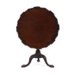 A Georgian mahogany tilt-top table,