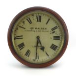 A late 19th century fusee wall clock by John Walker, 77 Cornhill & 230 Regent Street, London, 5713,