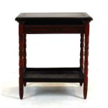 An early 20th century side table decorated in the chinoiserie manner,