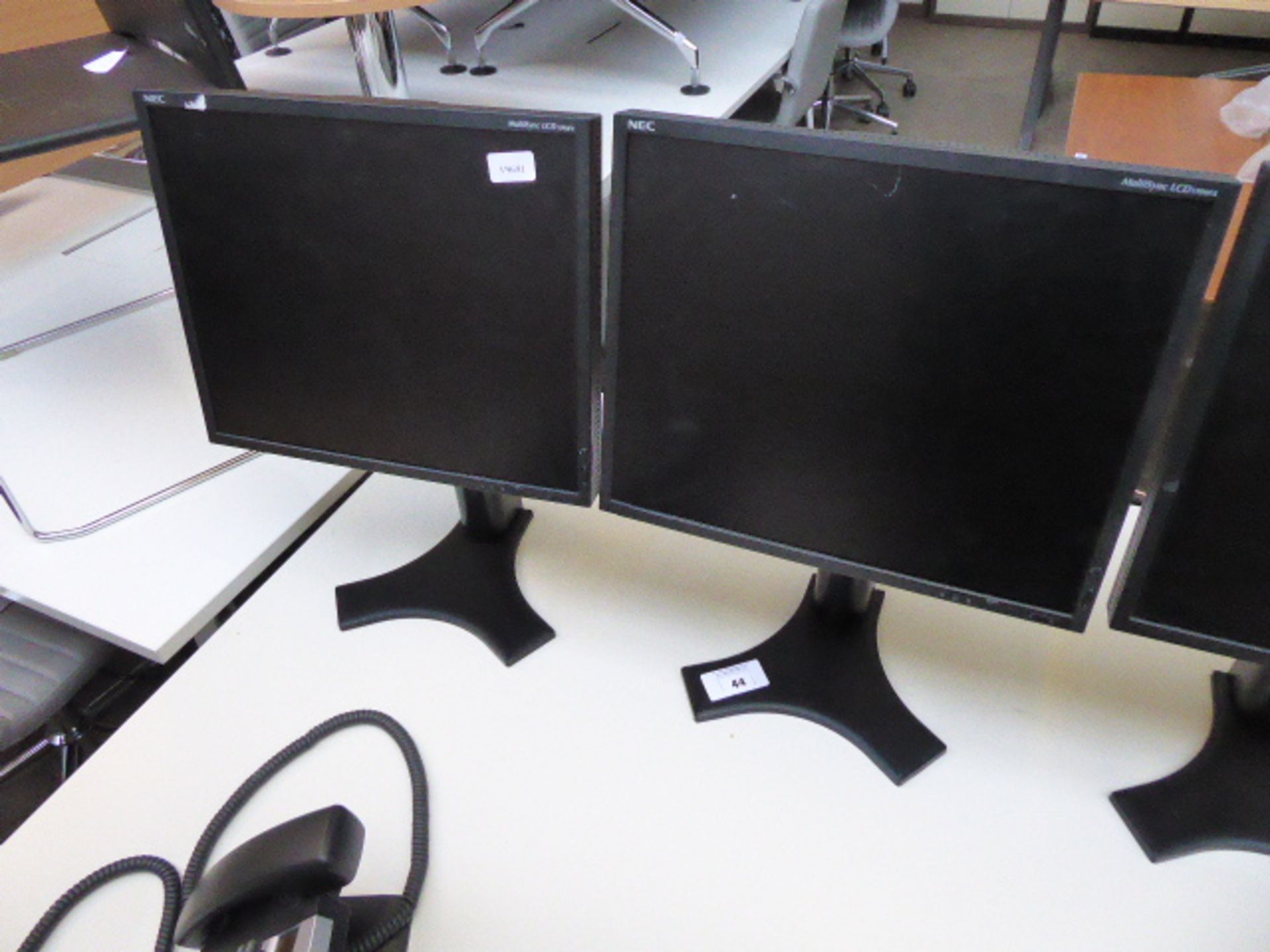 Two NEC multi Sync LCD 1990FX monitors 19''