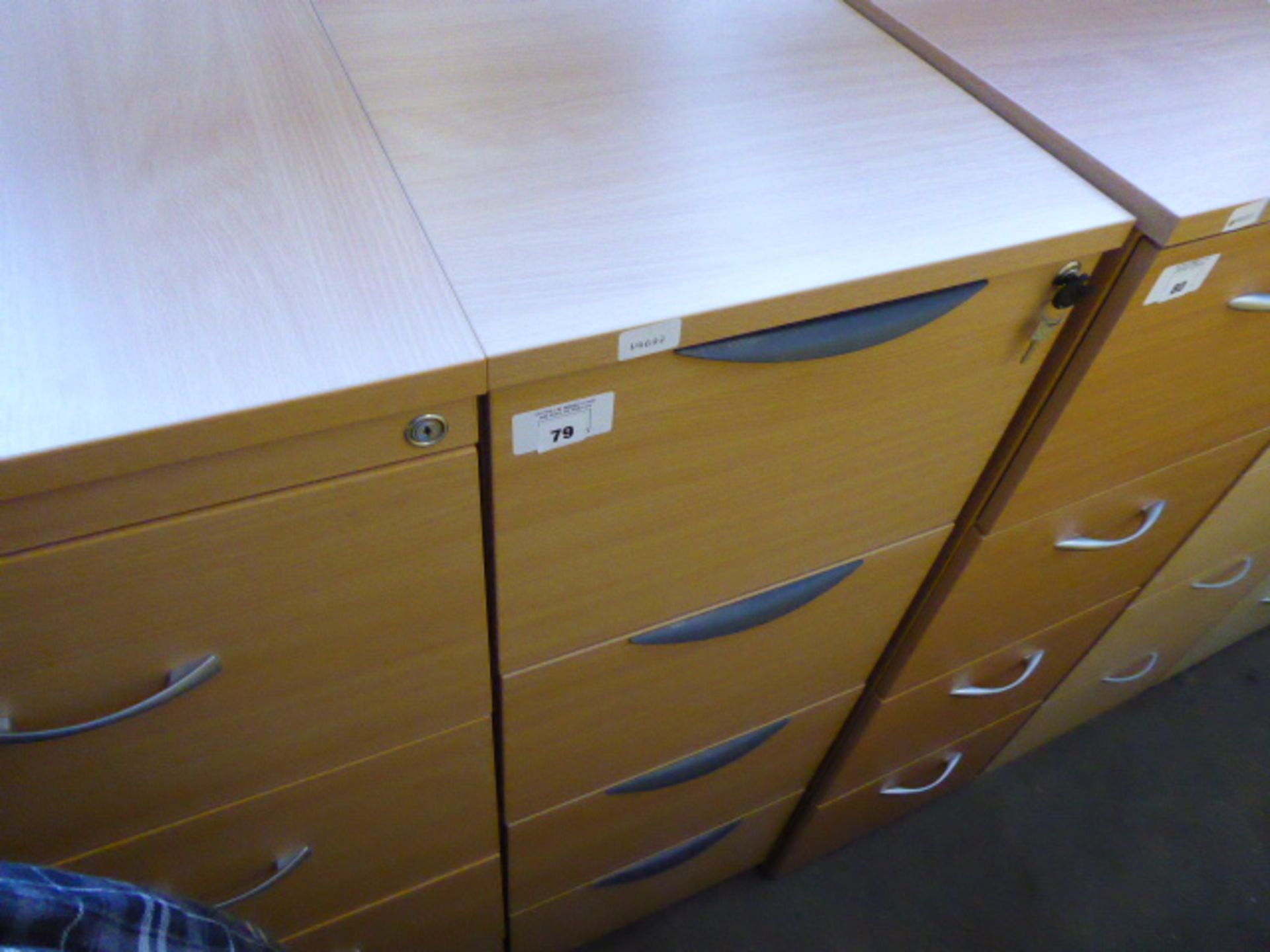 Oak effect 4 drawer filing cabinet