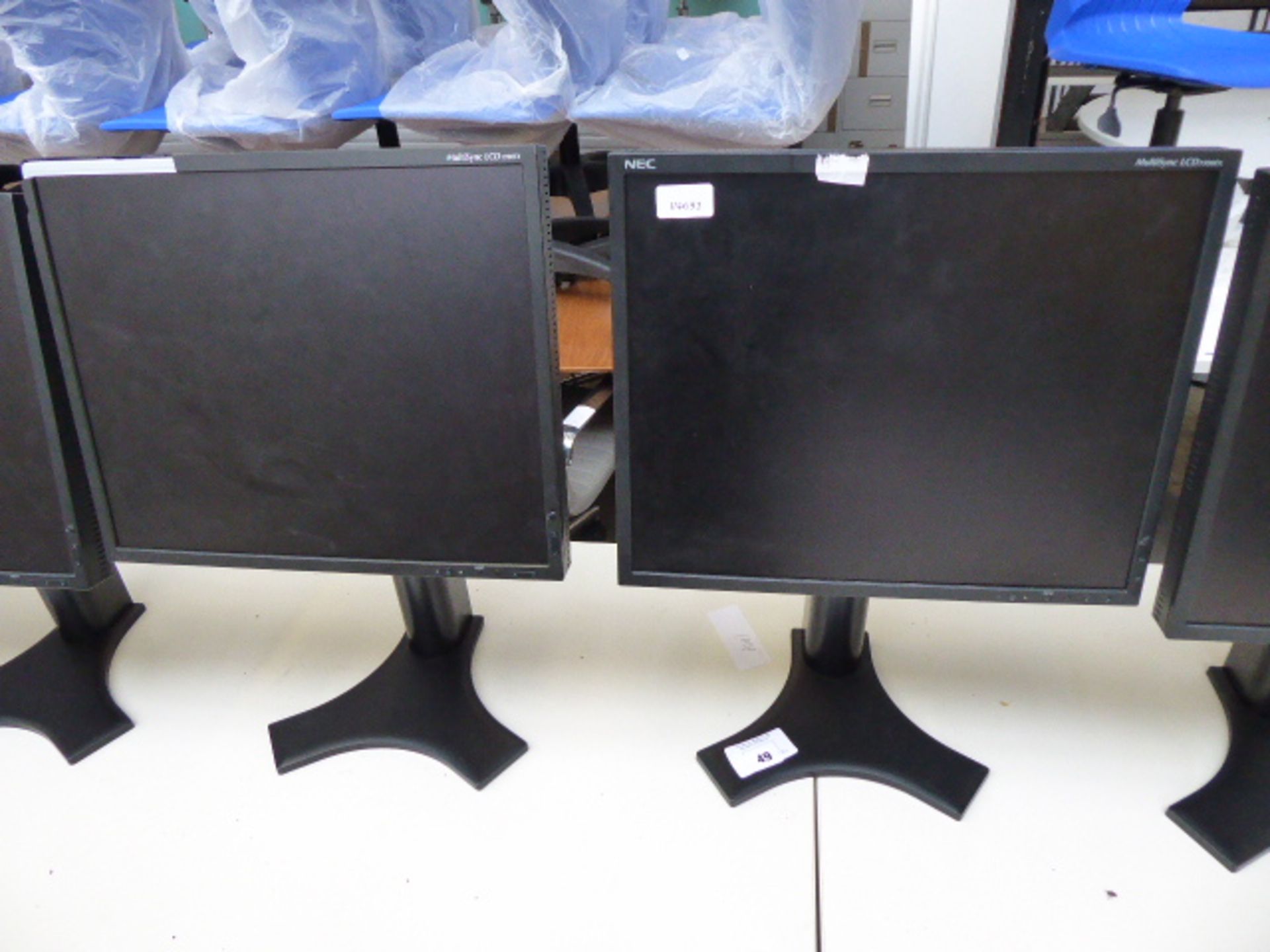 Two NEC multi Sync LCD 1990FX monitors 19''