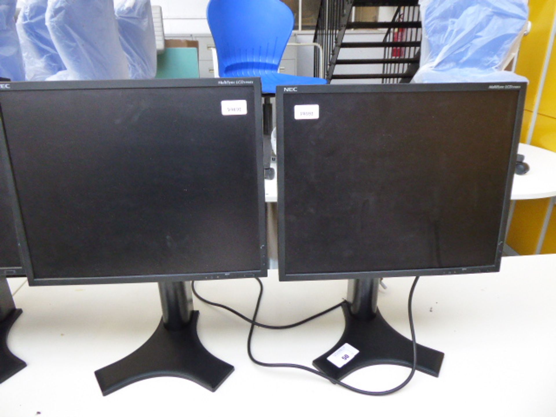 Two NEC multi Sync LCD 1990FX monitors 19''