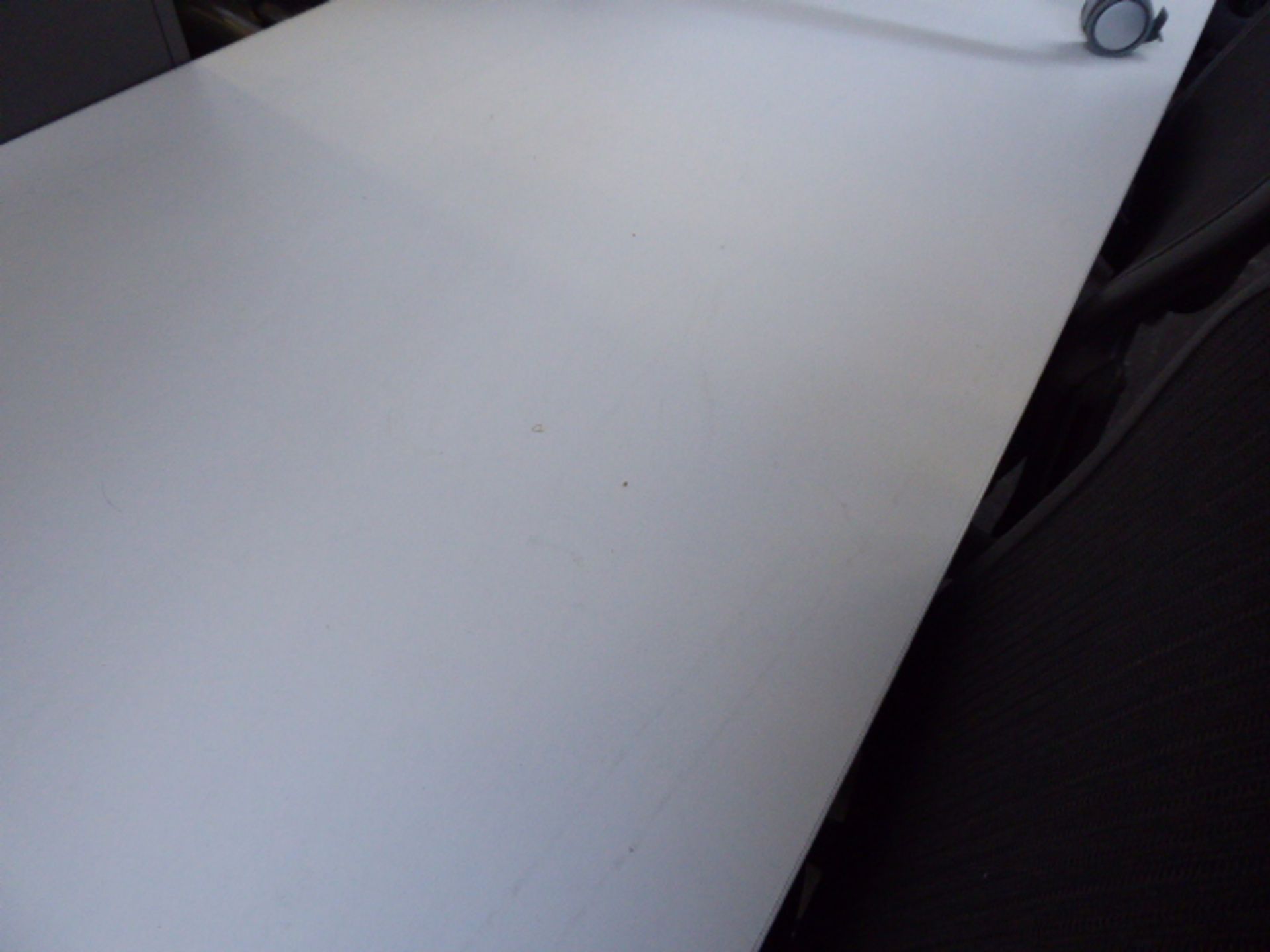 5 white folding mobile tables 180cm x 80cm - Image 2 of 3