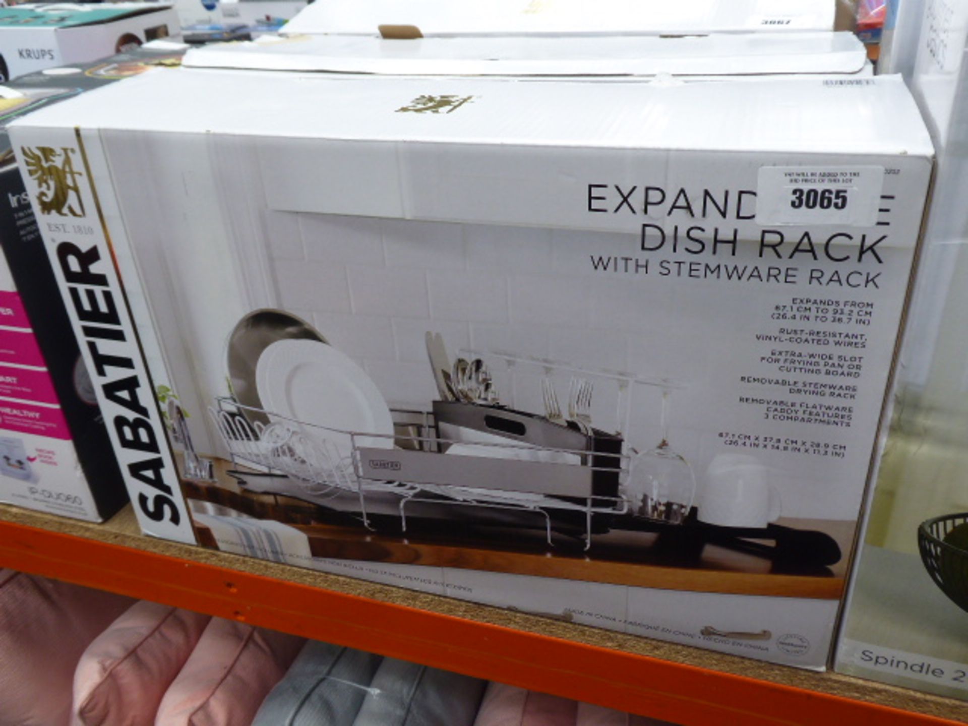 Boxed Sabatier expandable dish rack