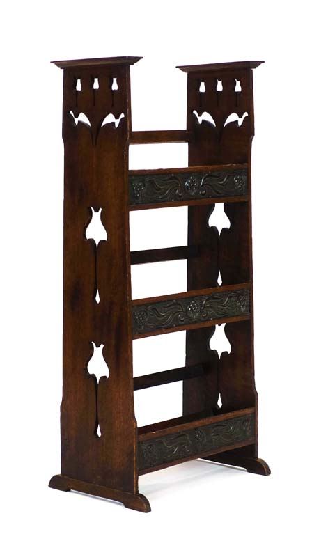 An Arts & Crafts oak bookcase in the manner of Shapland and Petter,