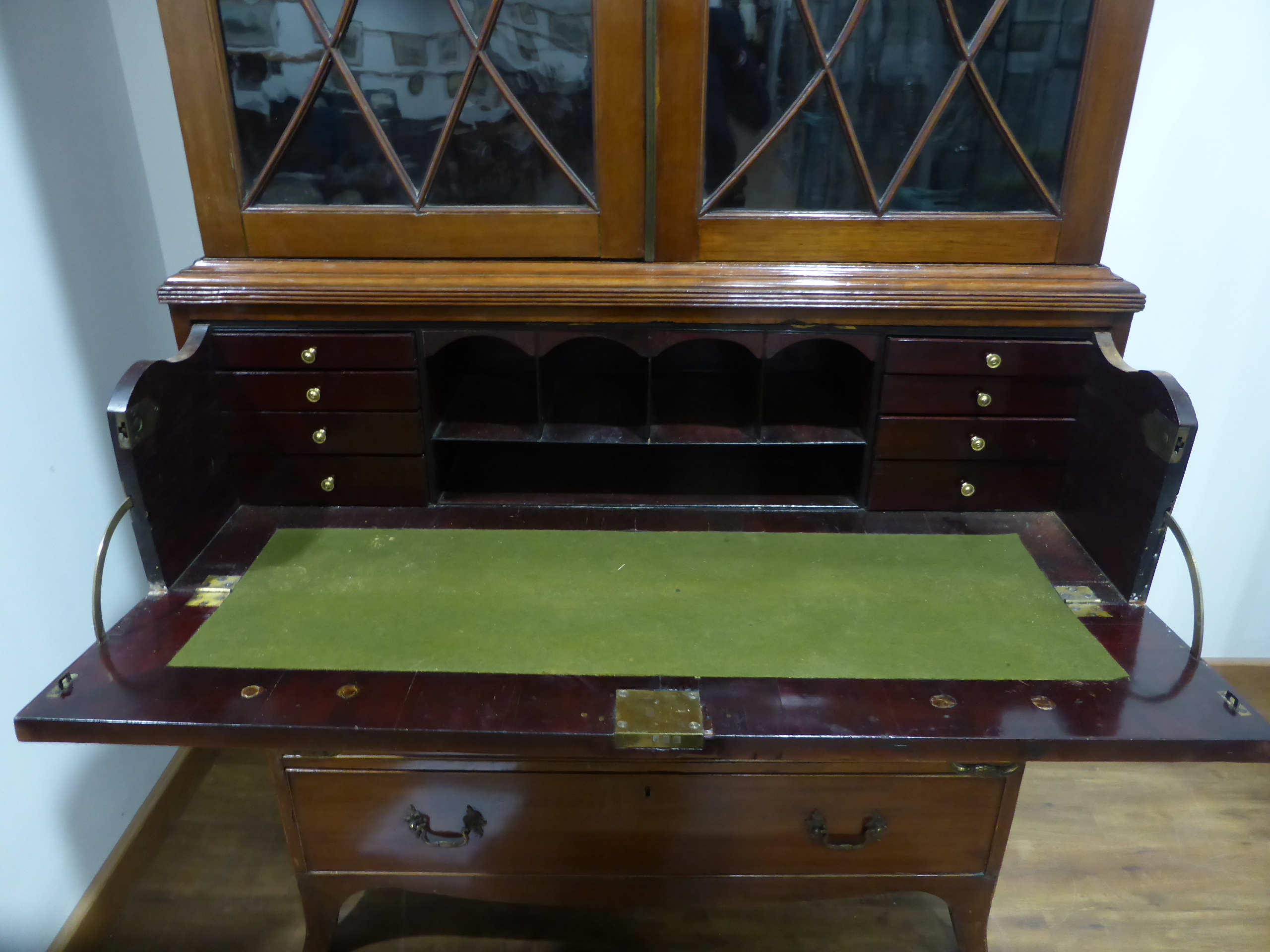 A 19th century mahogany bookcase cabinet, - Image 6 of 18