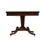 A 19th century mahogany tea table,