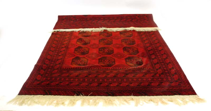 An early 20th century Turkomen-type carpet,